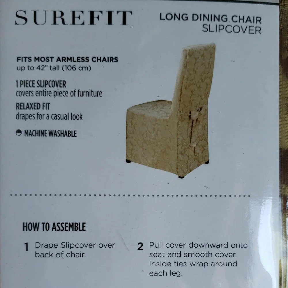 Sure Fit Brown and Gold Furniture Cover Accents